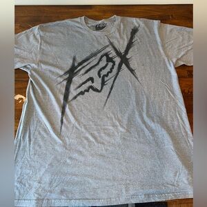 Fox Gray Short Sleeve Tee with Bold Logo